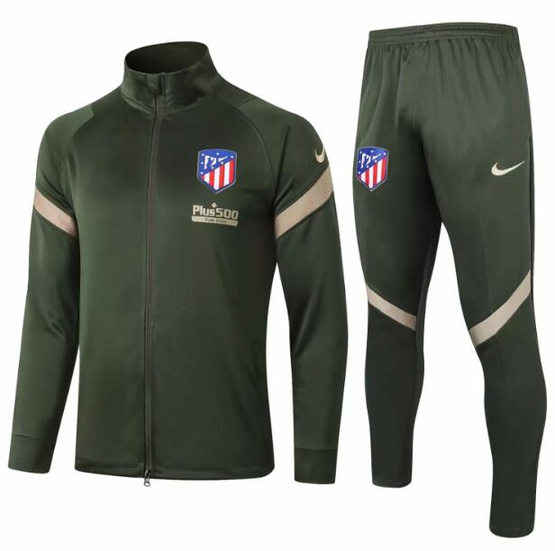 Atletico Madrid Green Training Kits Jacket with Pants 2020/21